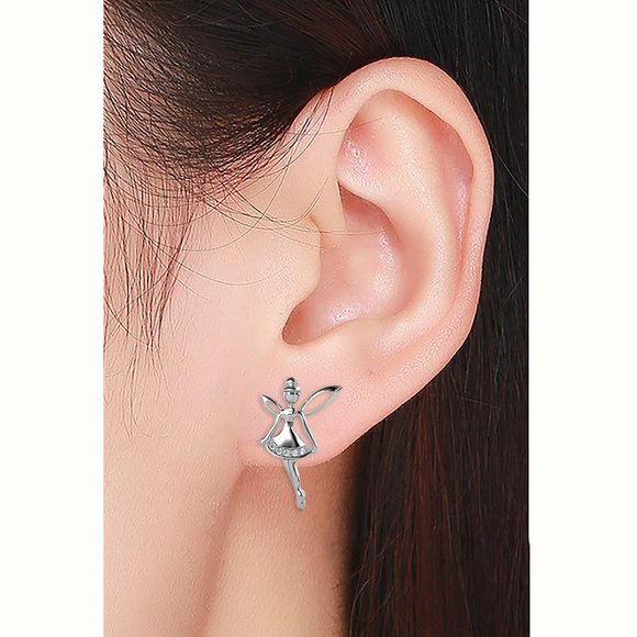 Tinker Bell Fairy Stud Earrings Australian Crystals - Picture 3 of 6